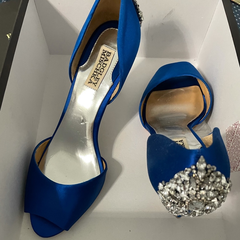 Badgley Mischka Kiara Peep-Toe Evening Pump